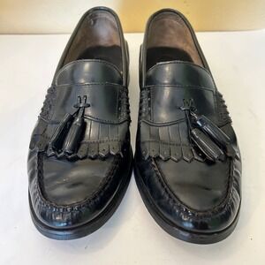 Bass Weejuns Tassel Loafers Mens Black Leather Dress Shoes Classic Size 11M